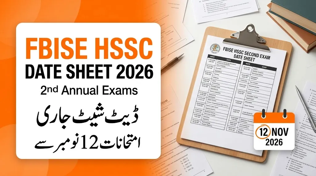 FBISE HSSC Second Annual Exam Date Sheet 2026