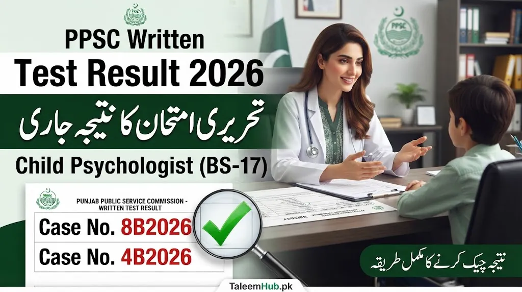 PPSC Written Test Result 2026