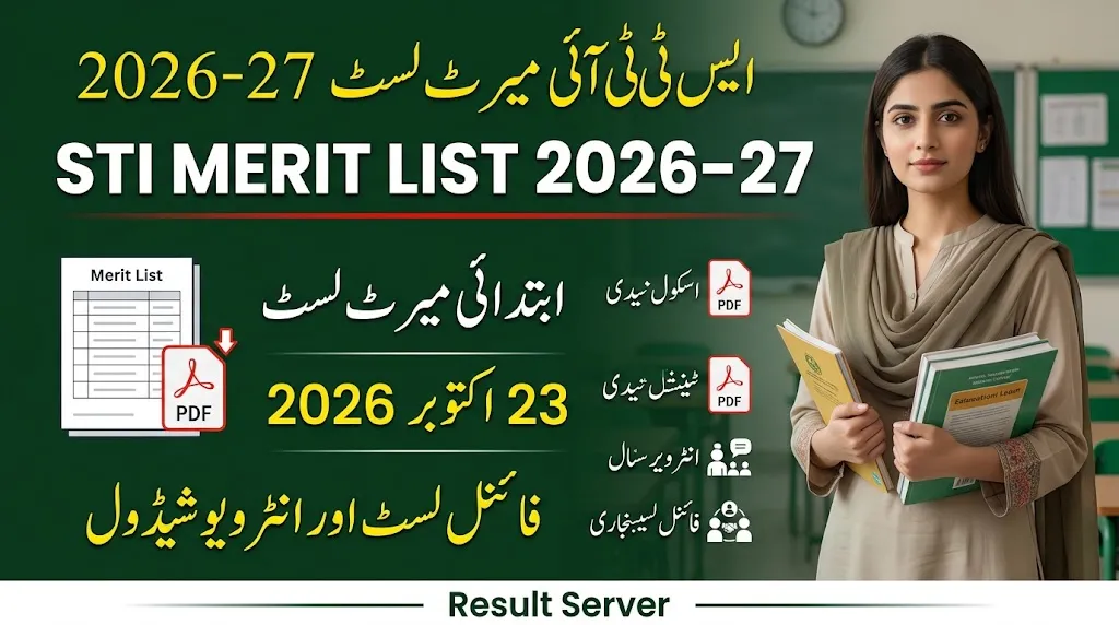 STI Merit List 2026-27 Punjab